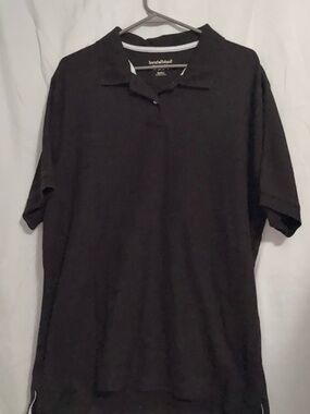 Saddlebred Comfort Flex Men's Black Short Sleeve Polo Shirt Size Large